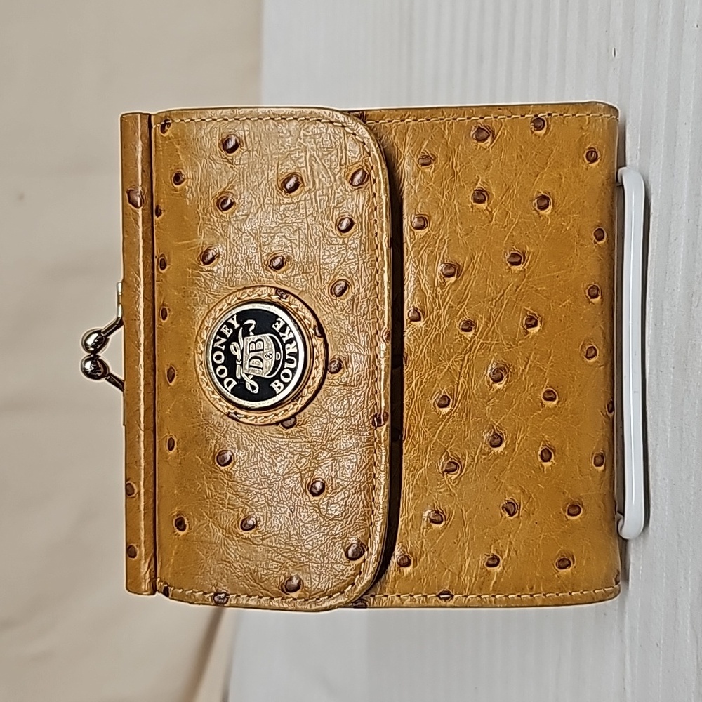 DOONEY AND BOURKE OSTRICH EMBOSSED WALLET BFPM-12-327
